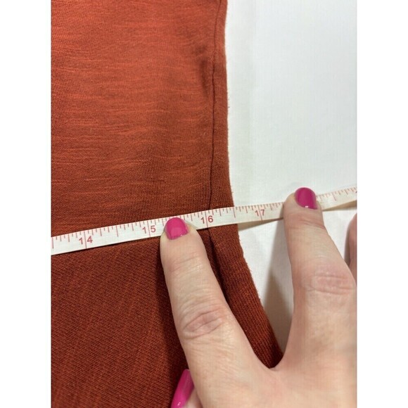 Pilcro Anthropologie Sweatshirt Burnt Orange Brown Medium Twist Front - Picture 8 of 9